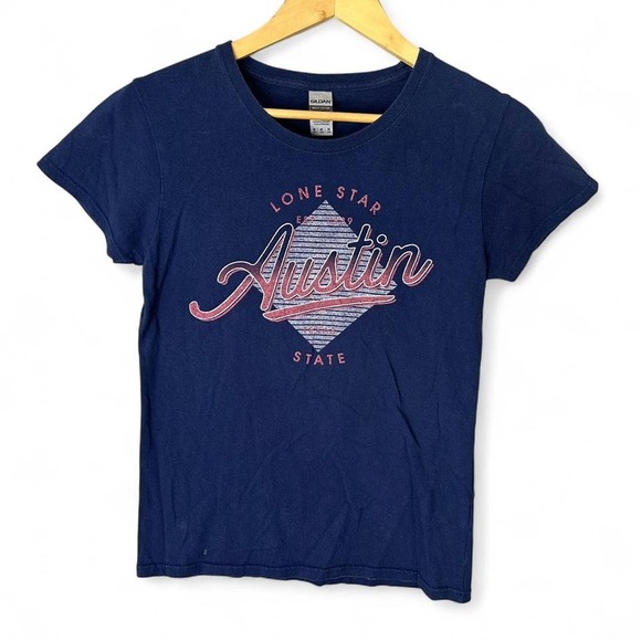 Lone Star Austin Texas blue graphic tee #AustinTexas - Picture 1 of 4